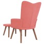 vidaXL Relaxsessel mit Hocker Rosa Samt vidaXL Relaxsessel mit Hocker Rosa Samt
