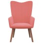 vidaXL Relaxsessel mit Hocker Rosa Samt vidaXL Relaxsessel mit Hocker Rosa Samt