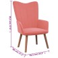 vidaXL Relaxsessel mit Hocker Rosa Samt vidaXL Relaxsessel mit Hocker Rosa Samt