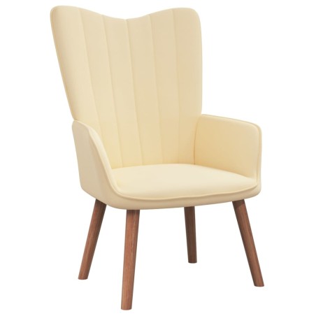 vidaXL Relaxsessel Cremeweiß Samt