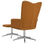vidaXL Relaxsessel mit Hocker Braun Samt vidaXL Relaxsessel mit Hocker Braun Samt