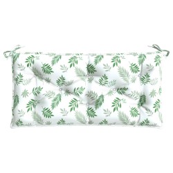 Gartenbank-Auflage Blattmuster 110x50x7 cm Stoff