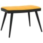 vidaXL Relaxsessel mit Hocker Senfgelb Samt und PVC vidaXL Relaxsessel mit Hocker Senfgelb Samt und PVC