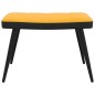 vidaXL Relaxsessel mit Hocker Senfgelb Samt und PVC vidaXL Relaxsessel mit Hocker Senfgelb Samt und PVC