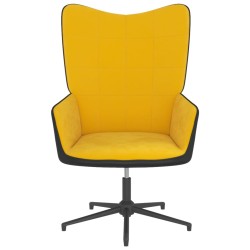 vidaXL Relaxsessel Senfgelb Samt und PVC