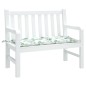 Gartenbank-Auflage Blattmuster 110x50x7 cm Stoff Gartenbank-Auflage Blattmuster 110x50x7 cm Stoff