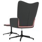 vidaXL Relaxsessel mit Hocker Rosa Samt und PVC vidaXL Relaxsessel mit Hocker Rosa Samt und PVC