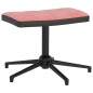 vidaXL Relaxsessel mit Hocker Rosa Samt und PVC vidaXL Relaxsessel mit Hocker Rosa Samt und PVC