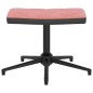vidaXL Relaxsessel mit Hocker Rosa Samt und PVC vidaXL Relaxsessel mit Hocker Rosa Samt und PVC