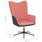 vidaXL Relaxsessel mit Hocker Rosa Samt und PVC vidaXL Relaxsessel mit Hocker Rosa Samt und PVC