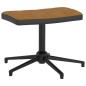 vidaXL Relaxsessel mit Hocker Braun Samt und PVC vidaXL Relaxsessel mit Hocker Braun Samt und PVC