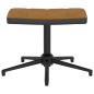 vidaXL Relaxsessel mit Hocker Braun Samt und PVC vidaXL Relaxsessel mit Hocker Braun Samt und PVC