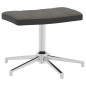 vidaXL Relaxsessel mit Hocker Dunkelgrau Samt und PVC vidaXL Relaxsessel mit Hocker Dunkelgrau Samt und PVC
