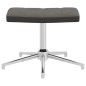 vidaXL Relaxsessel mit Hocker Dunkelgrau Samt und PVC vidaXL Relaxsessel mit Hocker Dunkelgrau Samt und PVC