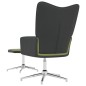vidaXL Relaxsessel mit Hocker Hellgrün Samt und PVC vidaXL Relaxsessel mit Hocker Hellgrün Samt und PVC