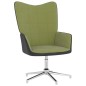 vidaXL Relaxsessel mit Hocker Hellgrün Samt und PVC vidaXL Relaxsessel mit Hocker Hellgrün Samt und PVC
