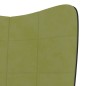 vidaXL Relaxsessel mit Hocker Hellgrün Samt und PVC vidaXL Relaxsessel mit Hocker Hellgrün Samt und PVC