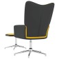 vidaXL Relaxsessel mit Hocker Senfgelb Samt und PVC vidaXL Relaxsessel mit Hocker Senfgelb Samt und PVC