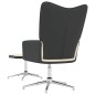 vidaXL Relaxsessel mit Hocker Cremeweiß Samt und PVC vidaXL Relaxsessel mit Hocker Cremeweiß Samt und PVC