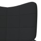 vidaXL Relaxsessel mit Hocker Schwarz Stoff vidaXL Relaxsessel mit Hocker Schwarz Stoff
