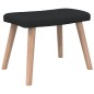 vidaXL Relaxsessel mit Hocker Schwarz Stoff vidaXL Relaxsessel mit Hocker Schwarz Stoff