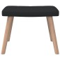 vidaXL Relaxsessel mit Hocker Schwarz Stoff vidaXL Relaxsessel mit Hocker Schwarz Stoff