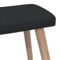 vidaXL Relaxsessel mit Hocker Schwarz Stoff vidaXL Relaxsessel mit Hocker Schwarz Stoff