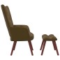 vidaXL Relaxsessel mit Hocker Braun Samt vidaXL Relaxsessel mit Hocker Braun Samt