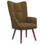 vidaXL Relaxsessel mit Hocker Braun Samt vidaXL Relaxsessel mit Hocker Braun Samt