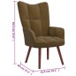 vidaXL Relaxsessel mit Hocker Braun Samt vidaXL Relaxsessel mit Hocker Braun Samt