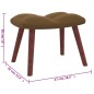 vidaXL Relaxsessel mit Hocker Braun Samt vidaXL Relaxsessel mit Hocker Braun Samt