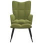 vidaXL Relaxsessel mit Hocker Hellgrün Samt vidaXL Relaxsessel mit Hocker Hellgrün Samt