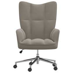 vidaXL Relaxsessel Hellgrau Samt