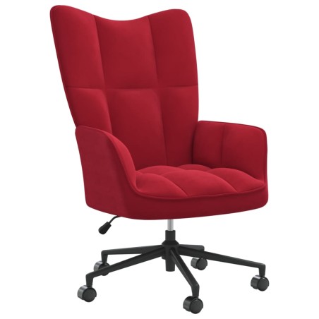 vidaXL Relaxsessel Weinrot Samt