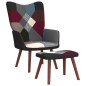 vidaXL Relaxsessel mit Hocker Patchwork Stoff vidaXL Relaxsessel mit Hocker Patchwork Stoff