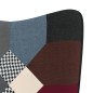 vidaXL Relaxsessel mit Hocker Patchwork Stoff vidaXL Relaxsessel mit Hocker Patchwork Stoff