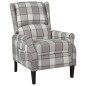 vidaXL Relaxsessel Verstellbar Grau Stoff vidaXL Relaxsessel Verstellbar Grau Stoff