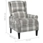 vidaXL Relaxsessel Verstellbar Grau Stoff vidaXL Relaxsessel Verstellbar Grau Stoff