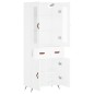 Highboard Weiß 69,5x34x180 cm Holzwerkstoff Highboard Weiß 69,5x34x180 cm Holzwerkstoff