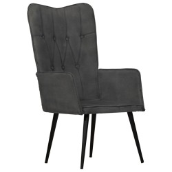 vidaXL Ohrensessel Schwarz Canvas