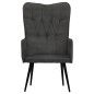 vidaXL Ohrensessel Schwarz Canvas vidaXL Ohrensessel Schwarz Canvas
