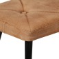 vidaXL Ohrensessel mit Hocker Braun Canvas vidaXL Ohrensessel mit Hocker Braun Canvas