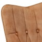 vidaXL Ohrensessel mit Hocker Braun Canvas vidaXL Ohrensessel mit Hocker Braun Canvas