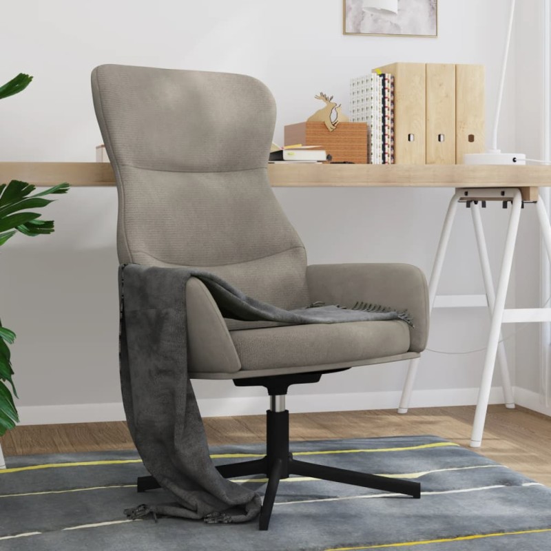 vidaXL Relaxsessel Hellgrau Samt vidaXL Relaxsessel Hellgrau Samt