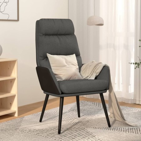 vidaXL Relaxsessel Dunkelgrau Stoff
