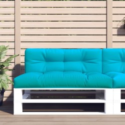 Palettenkissen Türkis 120x40x12 cm Stoff