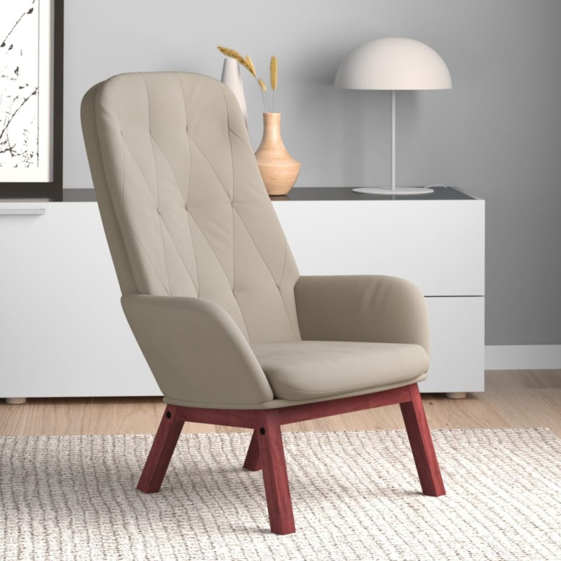 vidaXL Relaxsessel Hellgrau Samt vidaXL Relaxsessel Hellgrau Samt