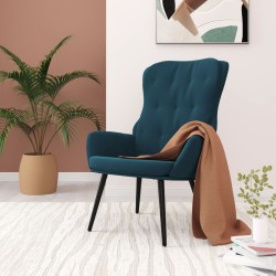 vidaXL Relaxsessel Blau Samt