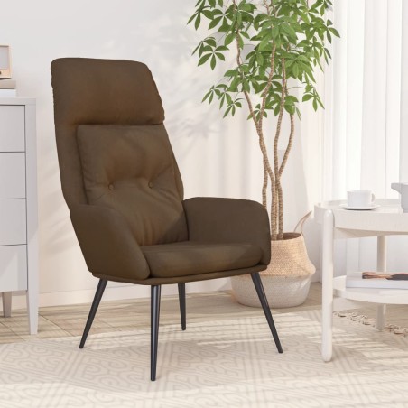 vidaXL Relaxsessel Braun Wildleder-Optik