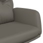 vidaXL Relaxsessel Grau Echtleder vidaXL Relaxsessel Grau Echtleder
